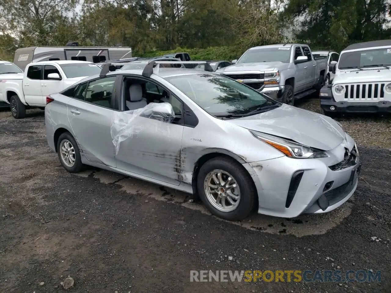 4 Фотография поврежденного автомобиля JTDKARFU0L3121182 TOYOTA PRIUS 2020