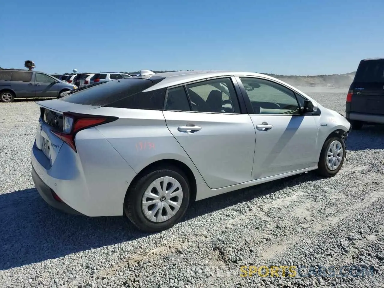 3 Photograph of a damaged car JTDKARFU0L3122302 TOYOTA PRIUS 2020