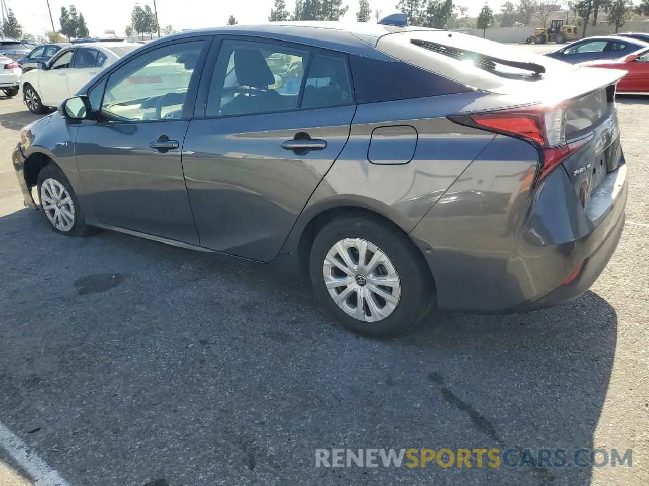 2 Фотография поврежденного автомобиля JTDKARFU0L3124101 TOYOTA PRIUS 2020