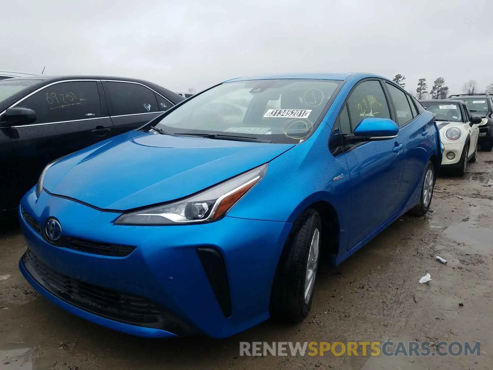 2 Photograph of a damaged car JTDKARFU1L3110384 TOYOTA PRIUS 2020