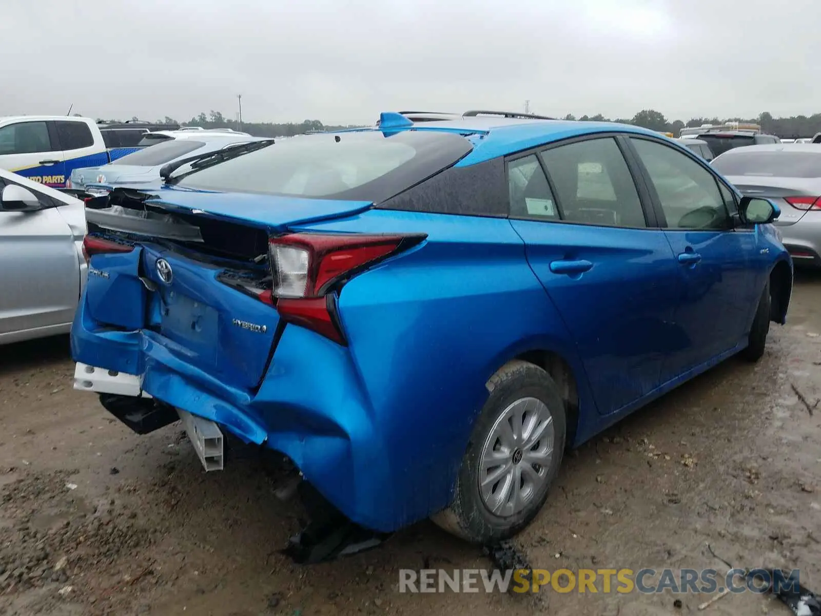 4 Photograph of a damaged car JTDKARFU1L3110384 TOYOTA PRIUS 2020