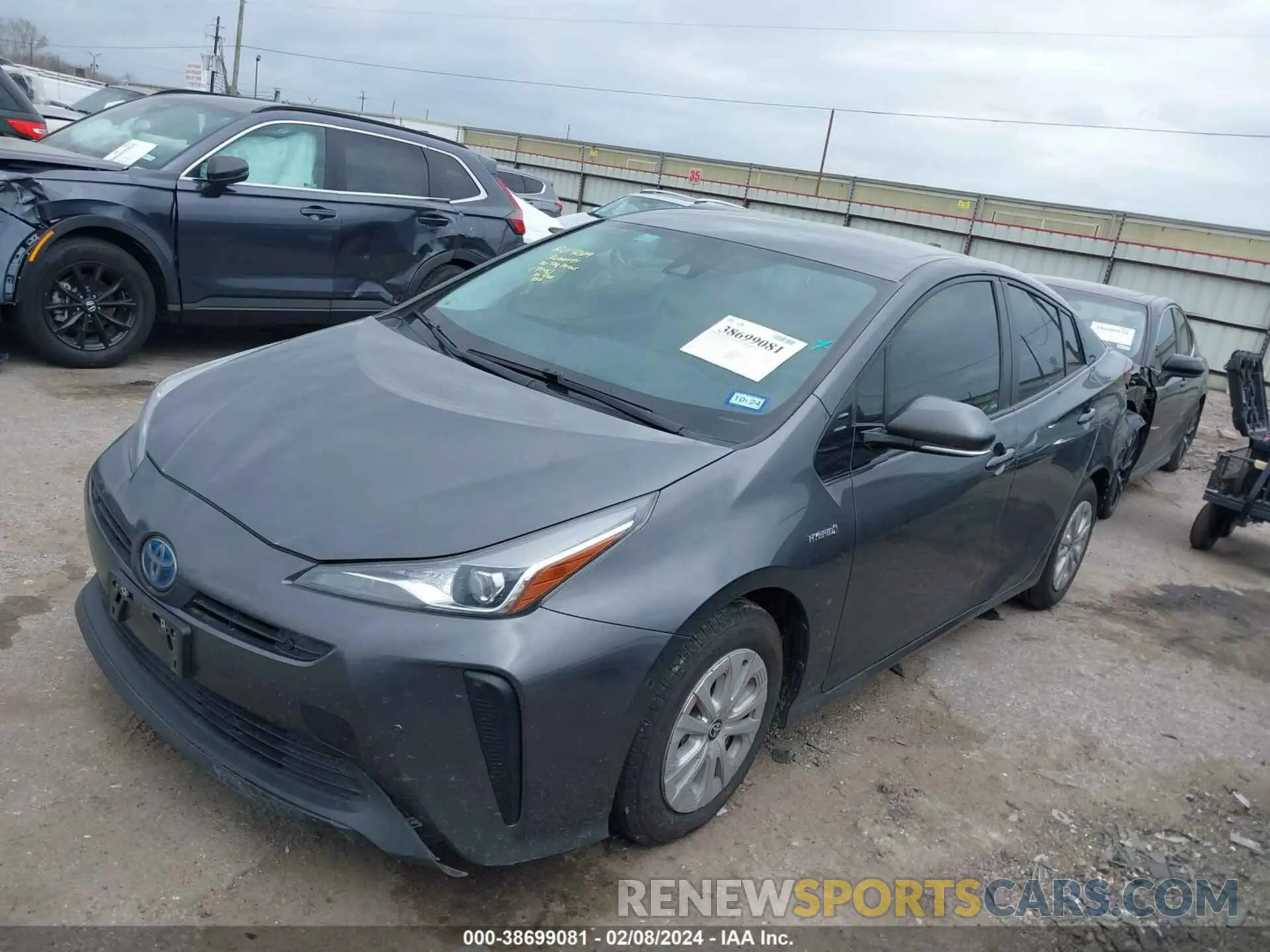 2 Photograph of a damaged car JTDKARFU1L3116296 TOYOTA PRIUS 2020