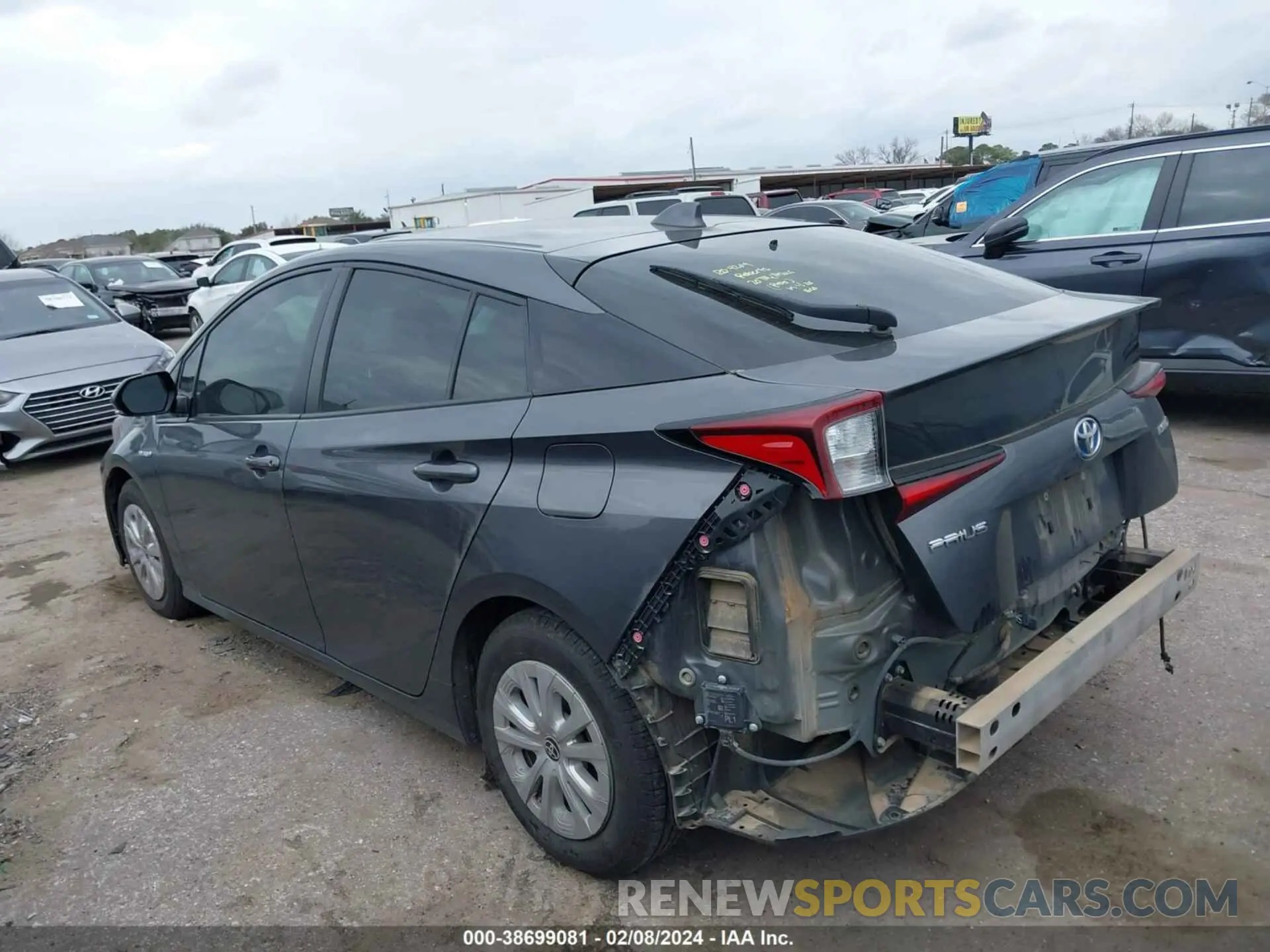 3 Photograph of a damaged car JTDKARFU1L3116296 TOYOTA PRIUS 2020