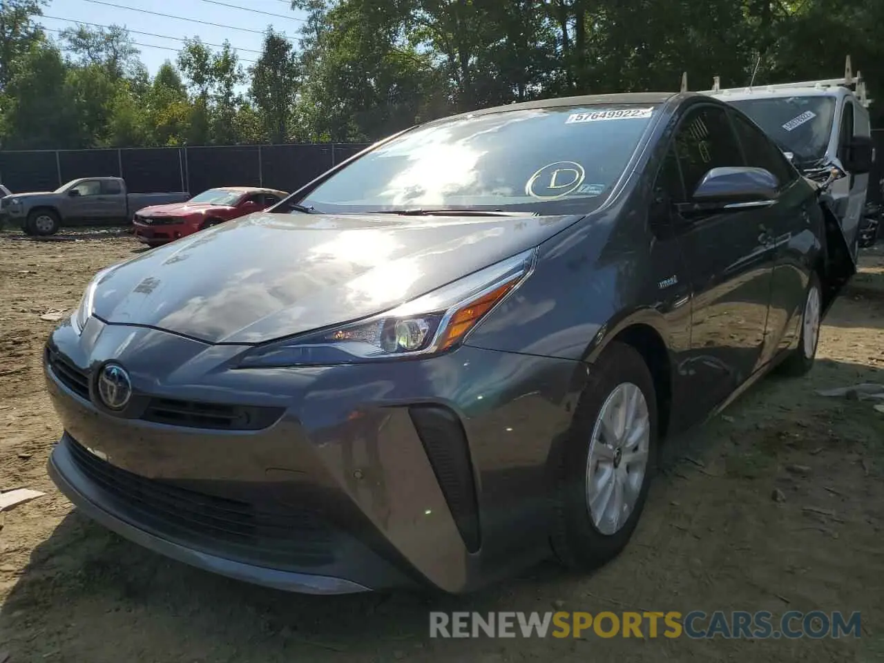 2 Фотография поврежденного автомобиля JTDKARFU1L3120347 TOYOTA PRIUS 2020