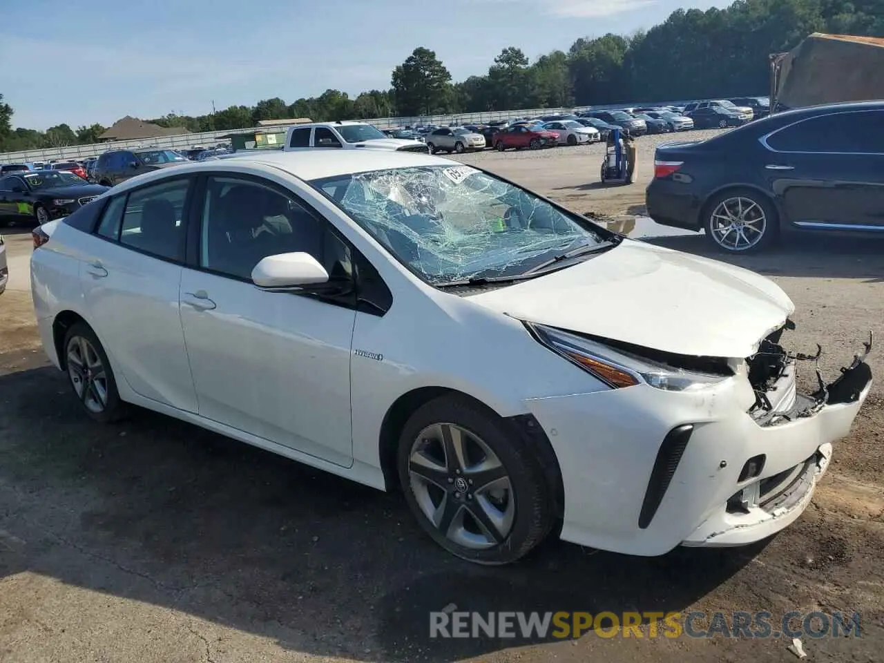 4 Фотография поврежденного автомобиля JTDKARFU1L3124687 TOYOTA PRIUS 2020