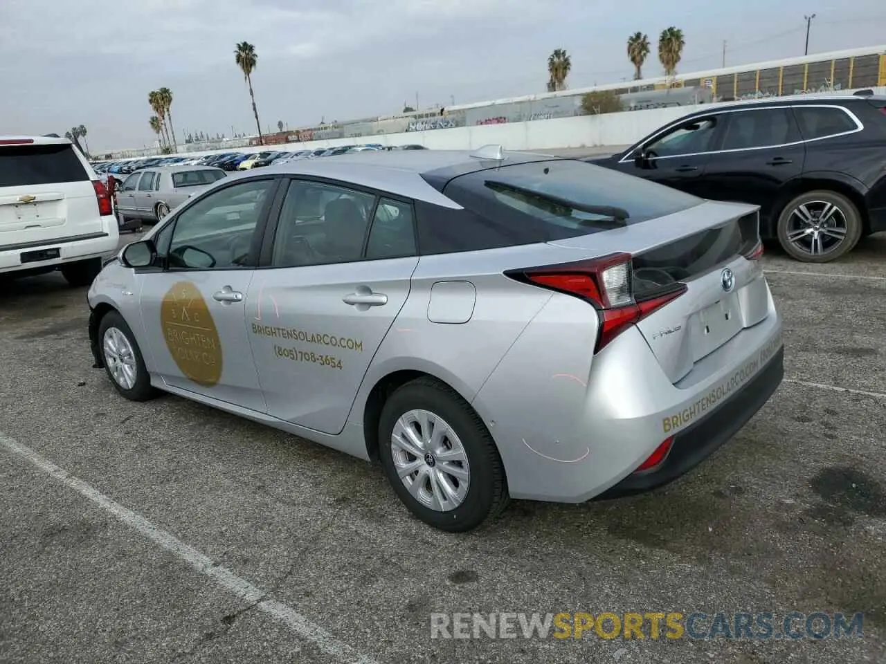 2 Photograph of a damaged car JTDKARFU2L3114119 TOYOTA PRIUS 2020