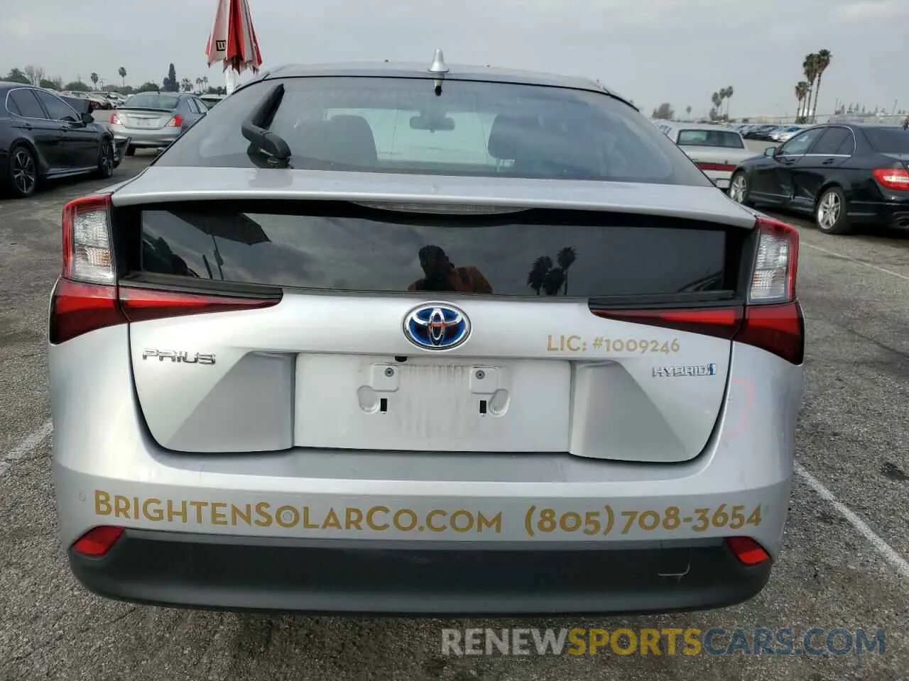 6 Photograph of a damaged car JTDKARFU2L3114119 TOYOTA PRIUS 2020
