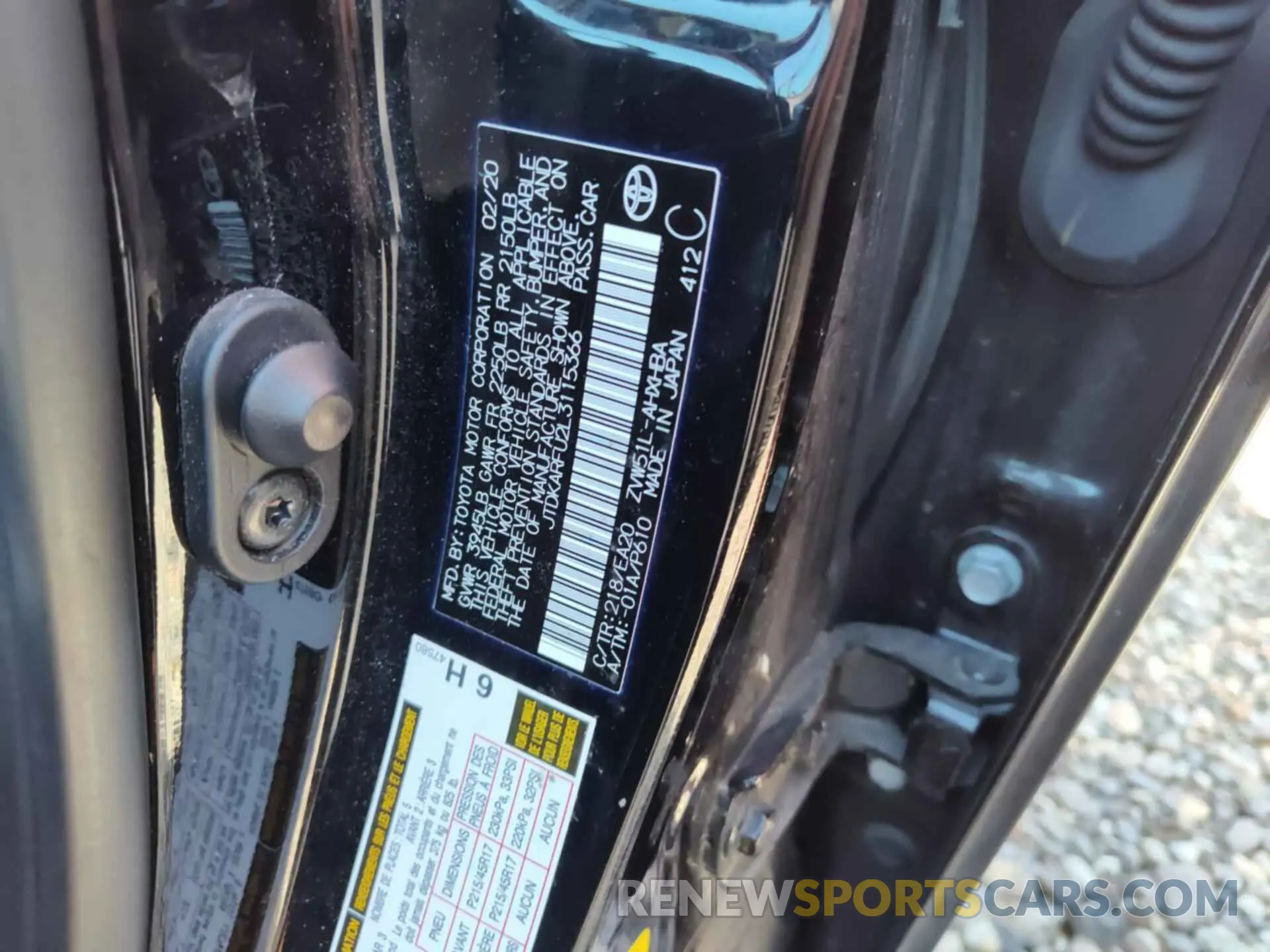 42 Фотография поврежденного автомобиля JTDKARFU2L3115366 TOYOTA PRIUS 2020