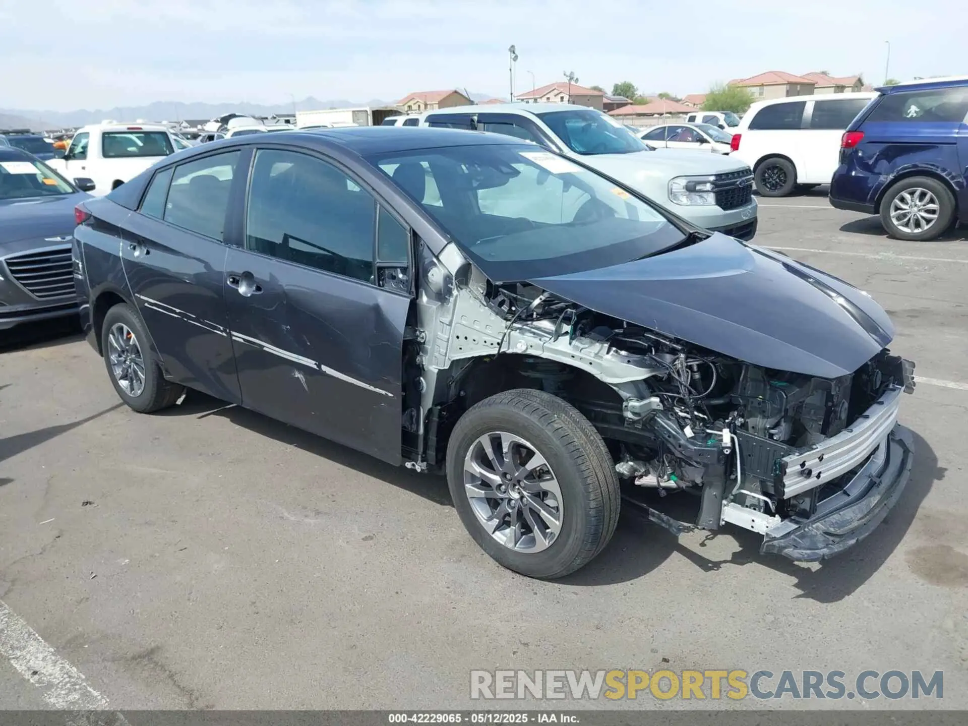 1 Photograph of a damaged car JTDKARFU2L3116050 TOYOTA PRIUS 2020