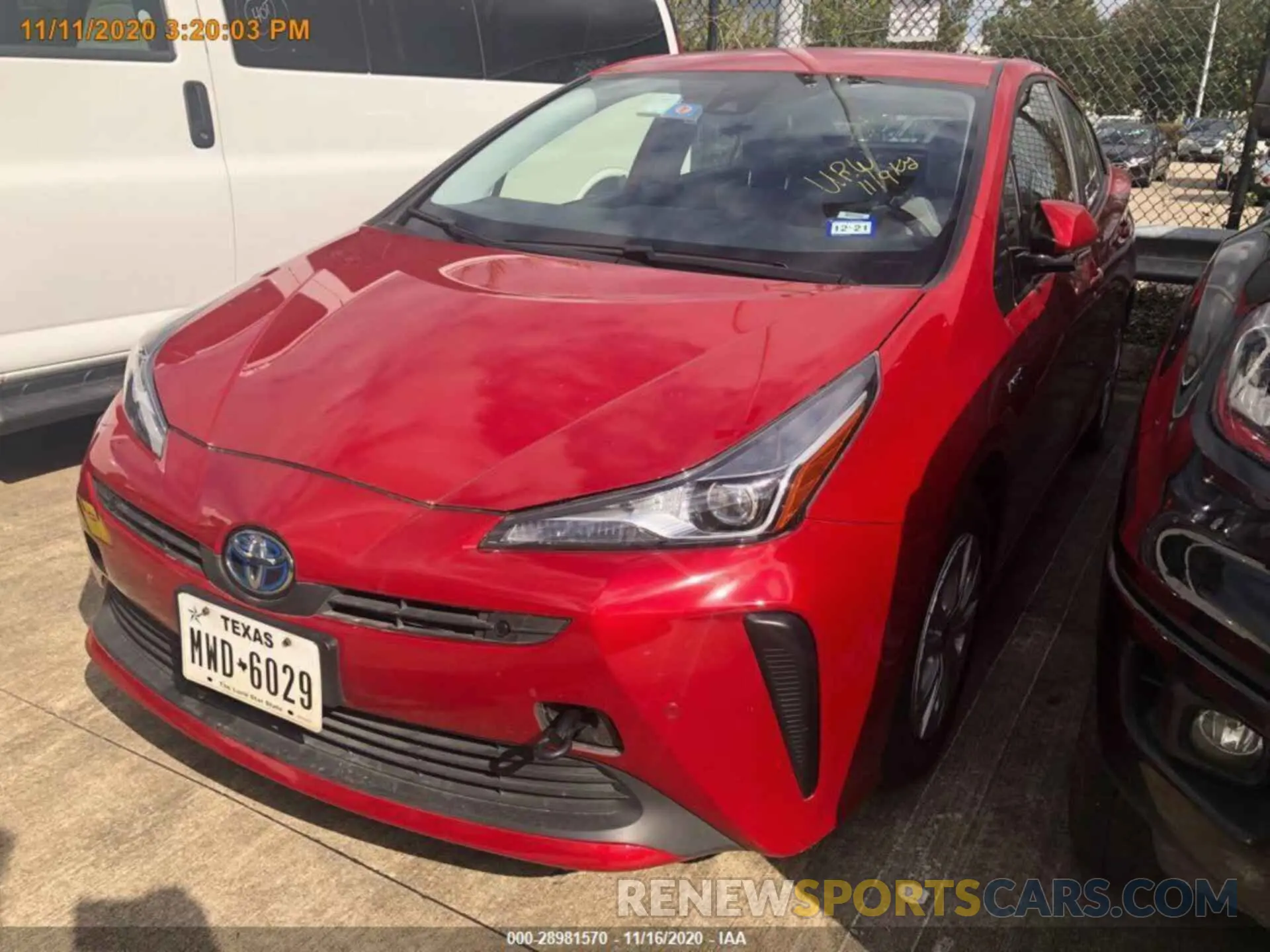 15 Photograph of a damaged car JTDKARFU3L3109897 TOYOTA PRIUS 2020