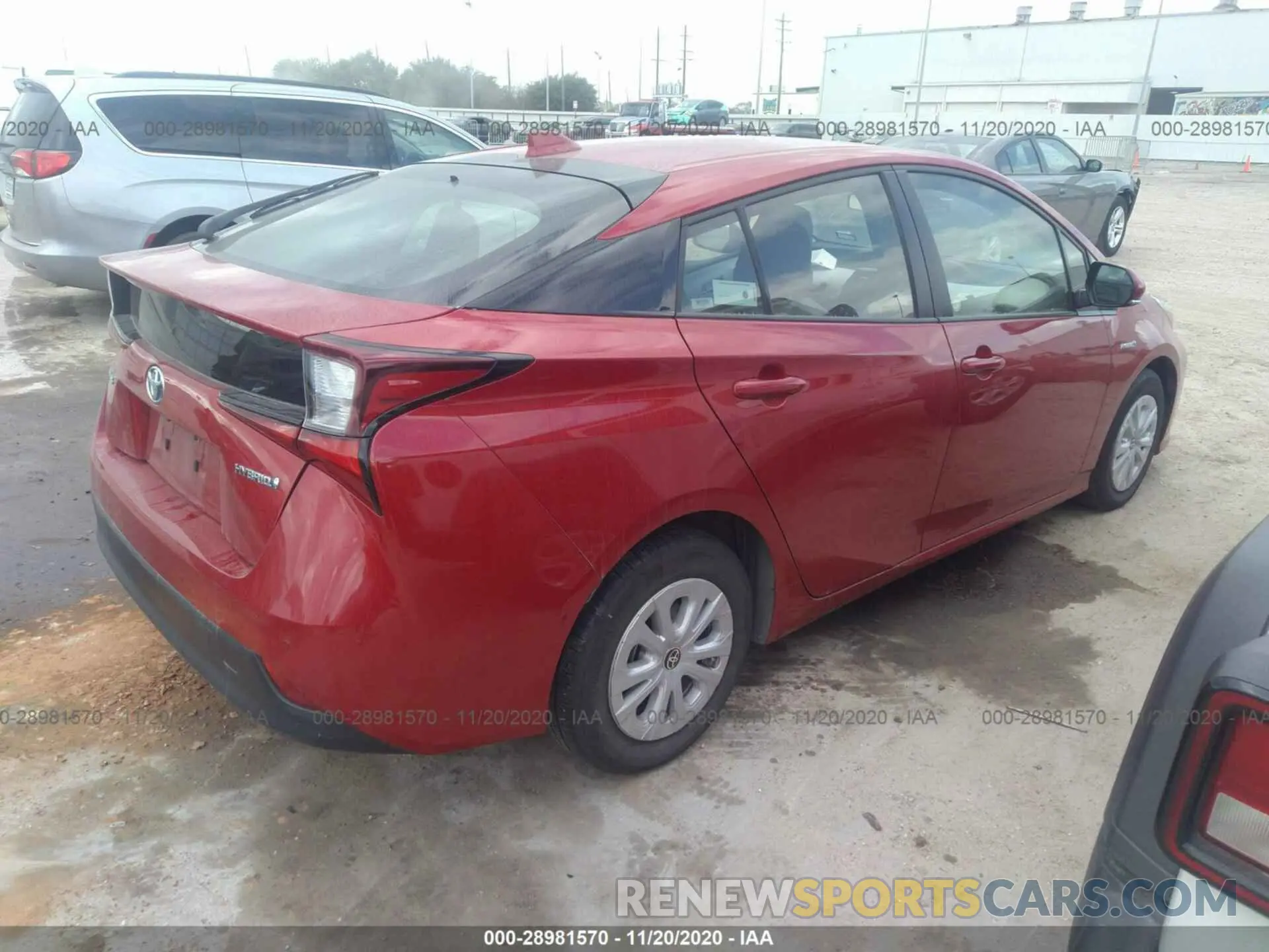4 Photograph of a damaged car JTDKARFU3L3109897 TOYOTA PRIUS 2020