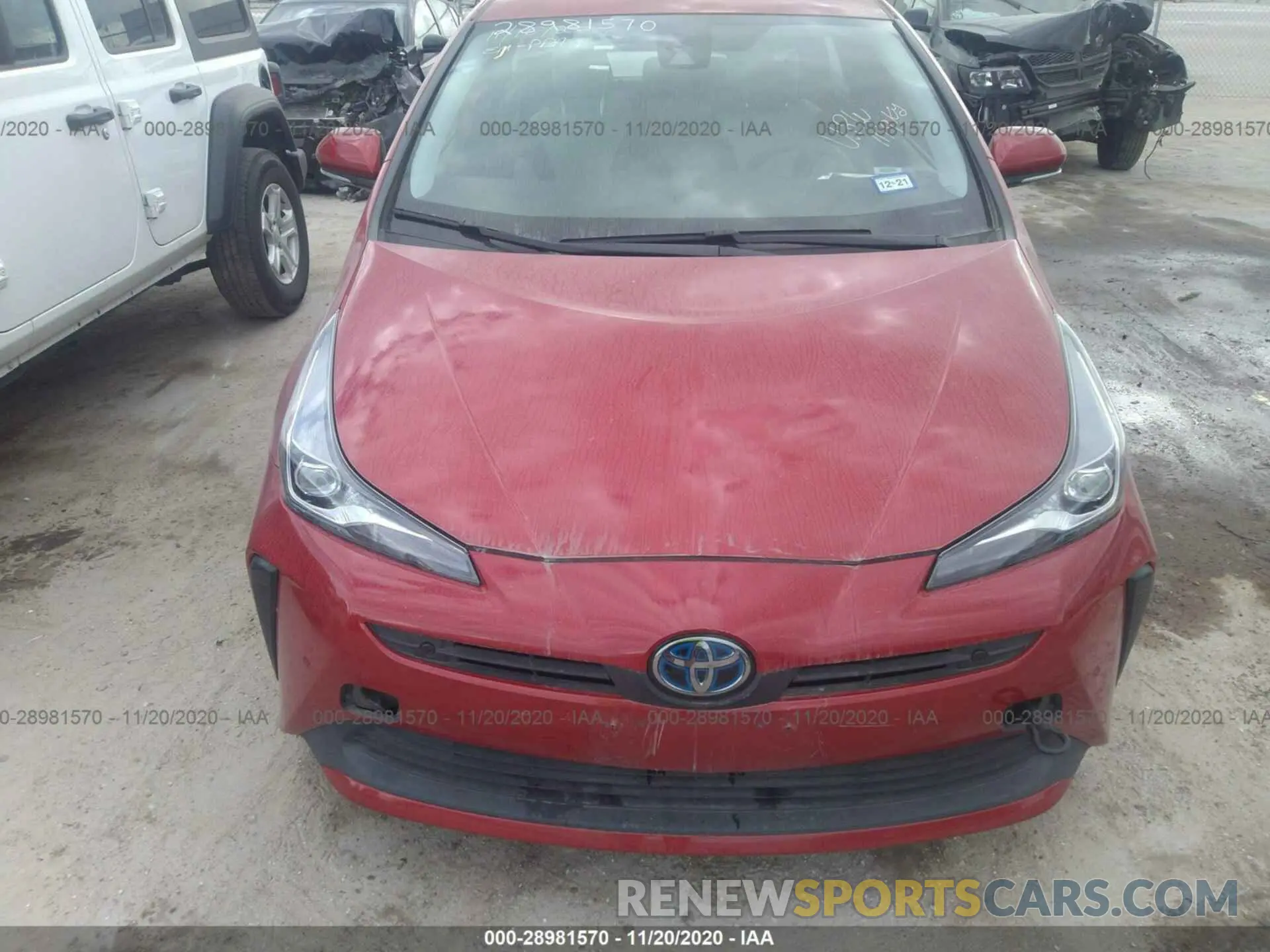 6 Photograph of a damaged car JTDKARFU3L3109897 TOYOTA PRIUS 2020