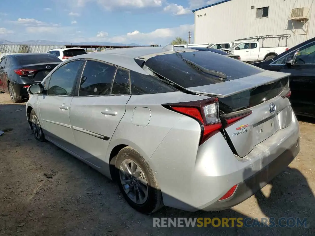 2 Photograph of a damaged car JTDKARFU3L3114176 TOYOTA PRIUS 2020