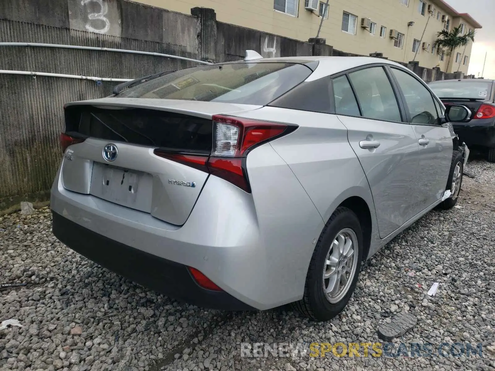 4 Photograph of a damaged car JTDKARFU3L3123895 TOYOTA PRIUS 2020