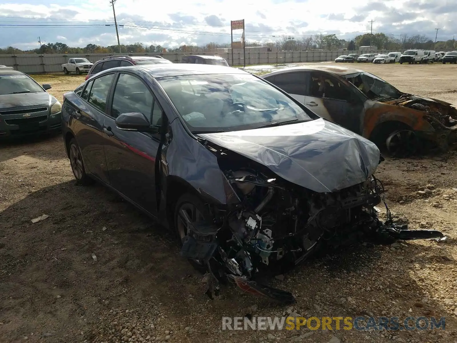 1 Photograph of a damaged car JTDKARFU4L3119581 TOYOTA PRIUS 2020