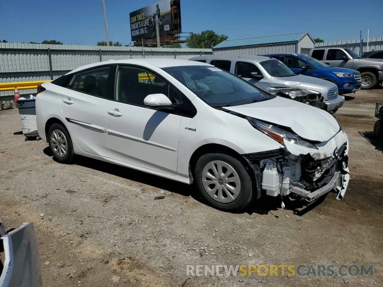 4 Photograph of a damaged car JTDKARFU4L3124022 TOYOTA PRIUS 2020