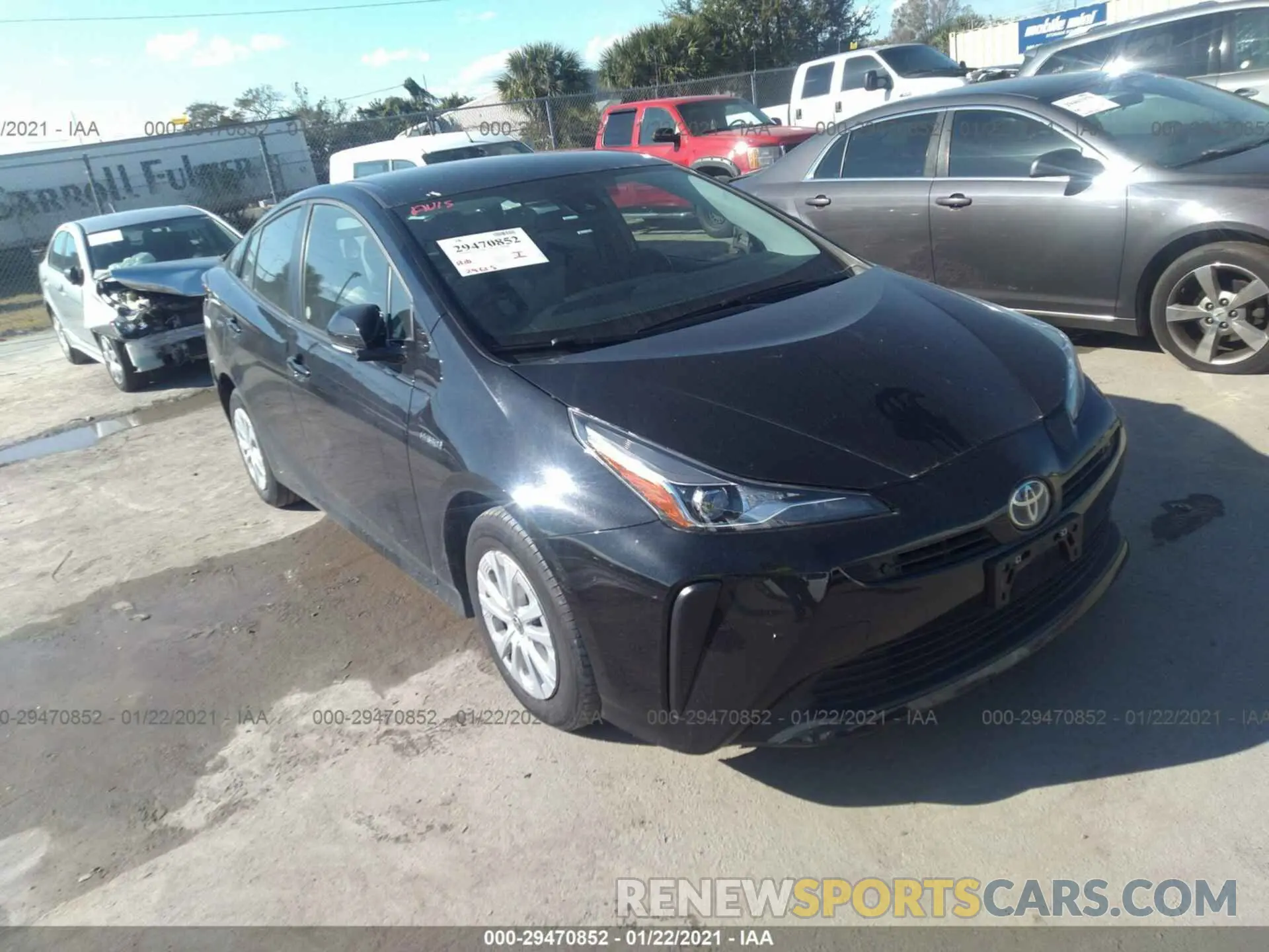 1 Photograph of a damaged car JTDKARFU5L3104300 TOYOTA PRIUS 2020