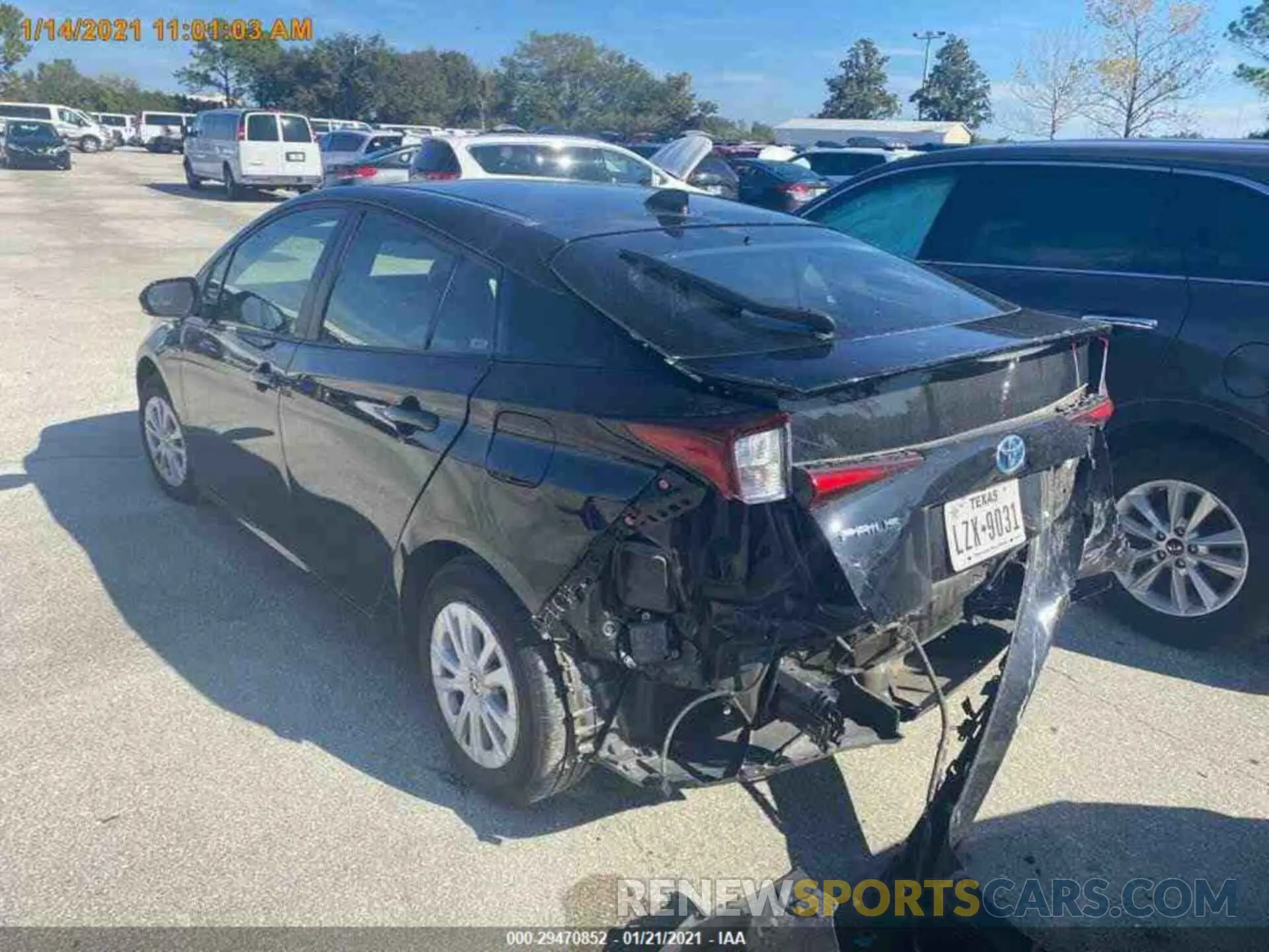15 Photograph of a damaged car JTDKARFU5L3104300 TOYOTA PRIUS 2020
