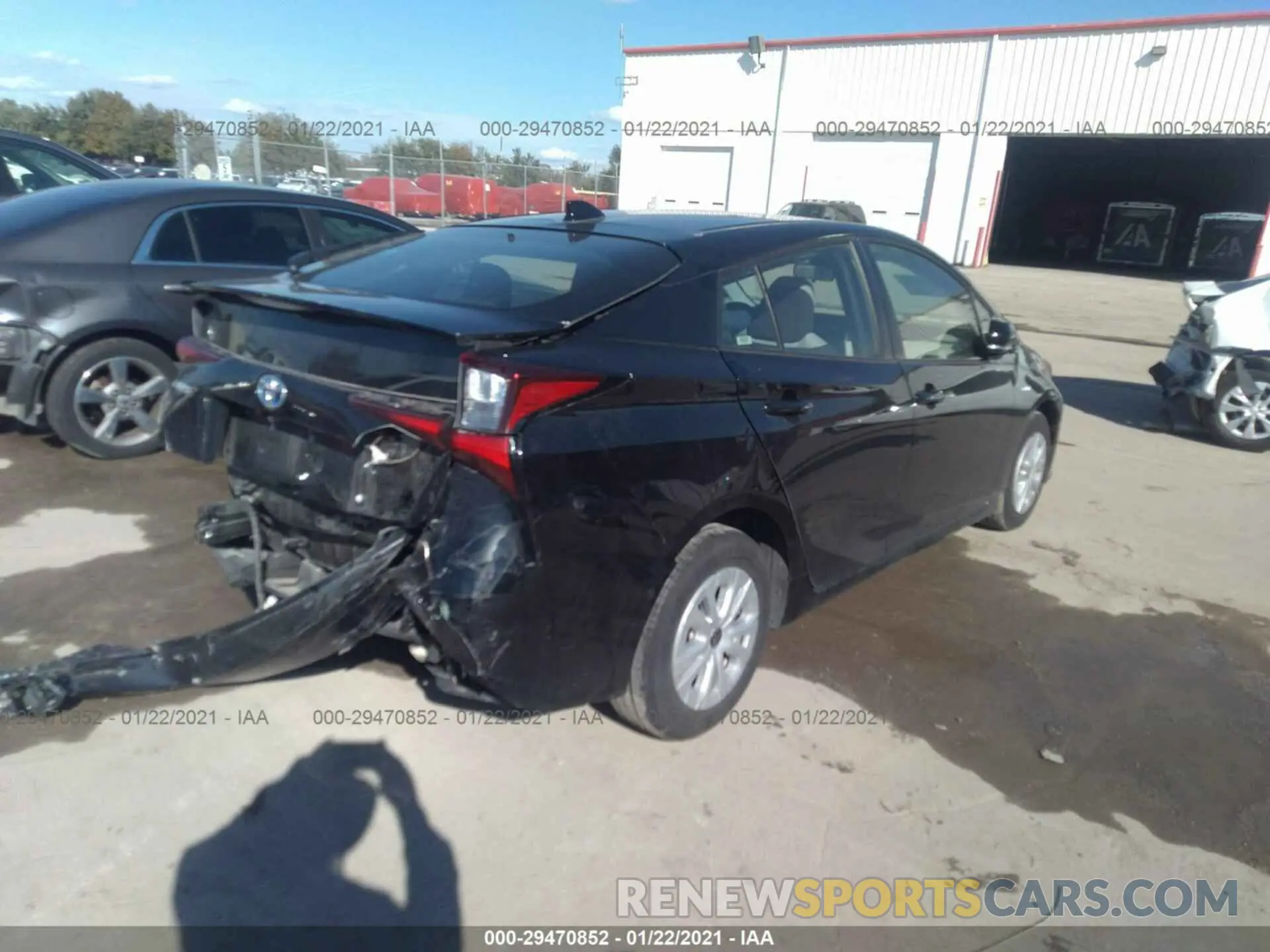 4 Photograph of a damaged car JTDKARFU5L3104300 TOYOTA PRIUS 2020