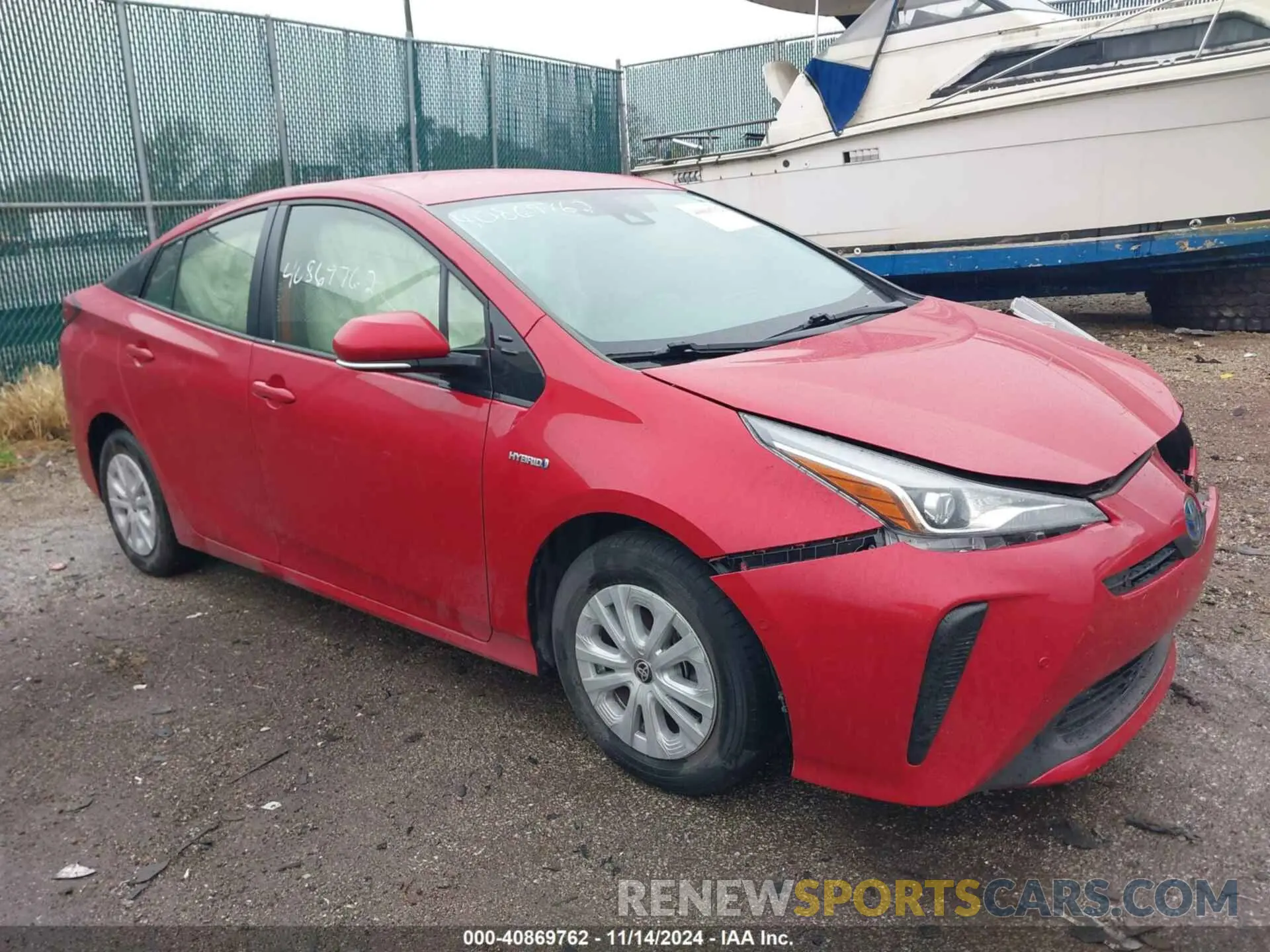1 Photograph of a damaged car JTDKARFU5L3117452 TOYOTA PRIUS 2020