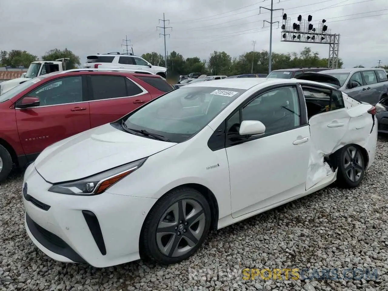 1 Photograph of a damaged car JTDKARFU5L3125230 TOYOTA PRIUS 2020