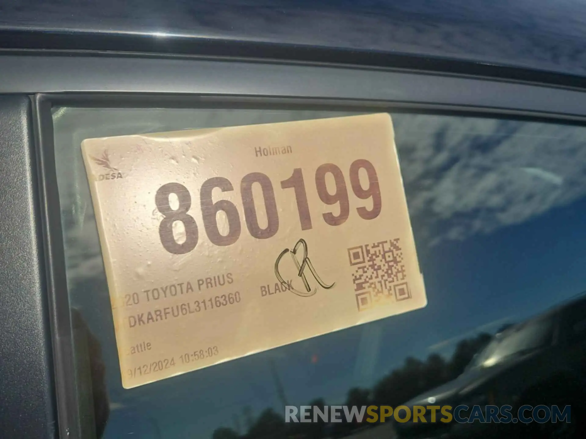 6 Photograph of a damaged car JTDKARFU6L3116360 TOYOTA PRIUS 2020