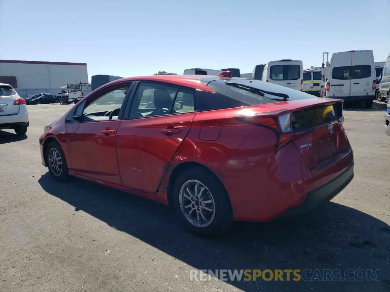 2 Photograph of a damaged car JTDKARFU7L3104671 TOYOTA PRIUS 2020