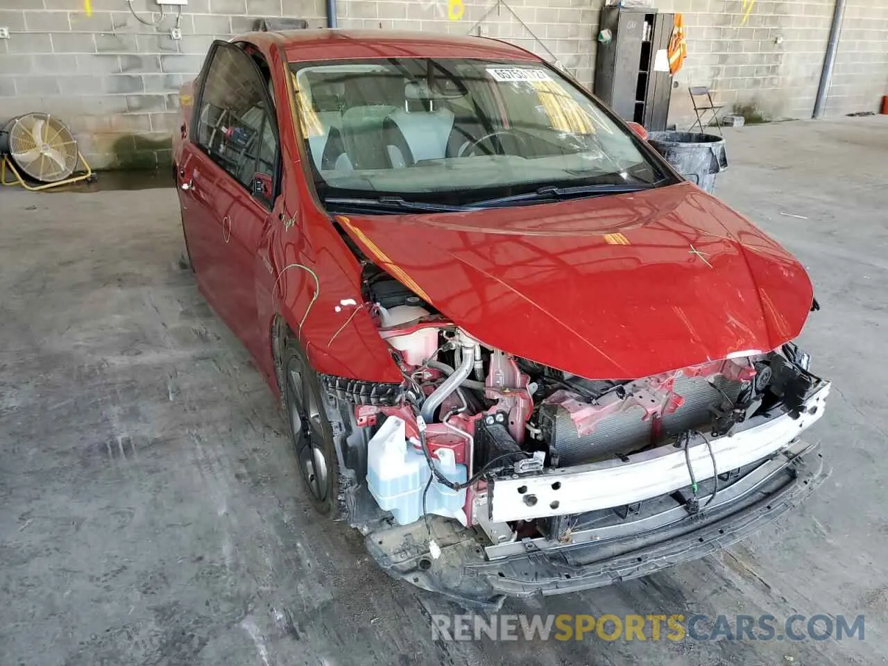 1 Photograph of a damaged car JTDKARFU8L3105540 TOYOTA PRIUS 2020