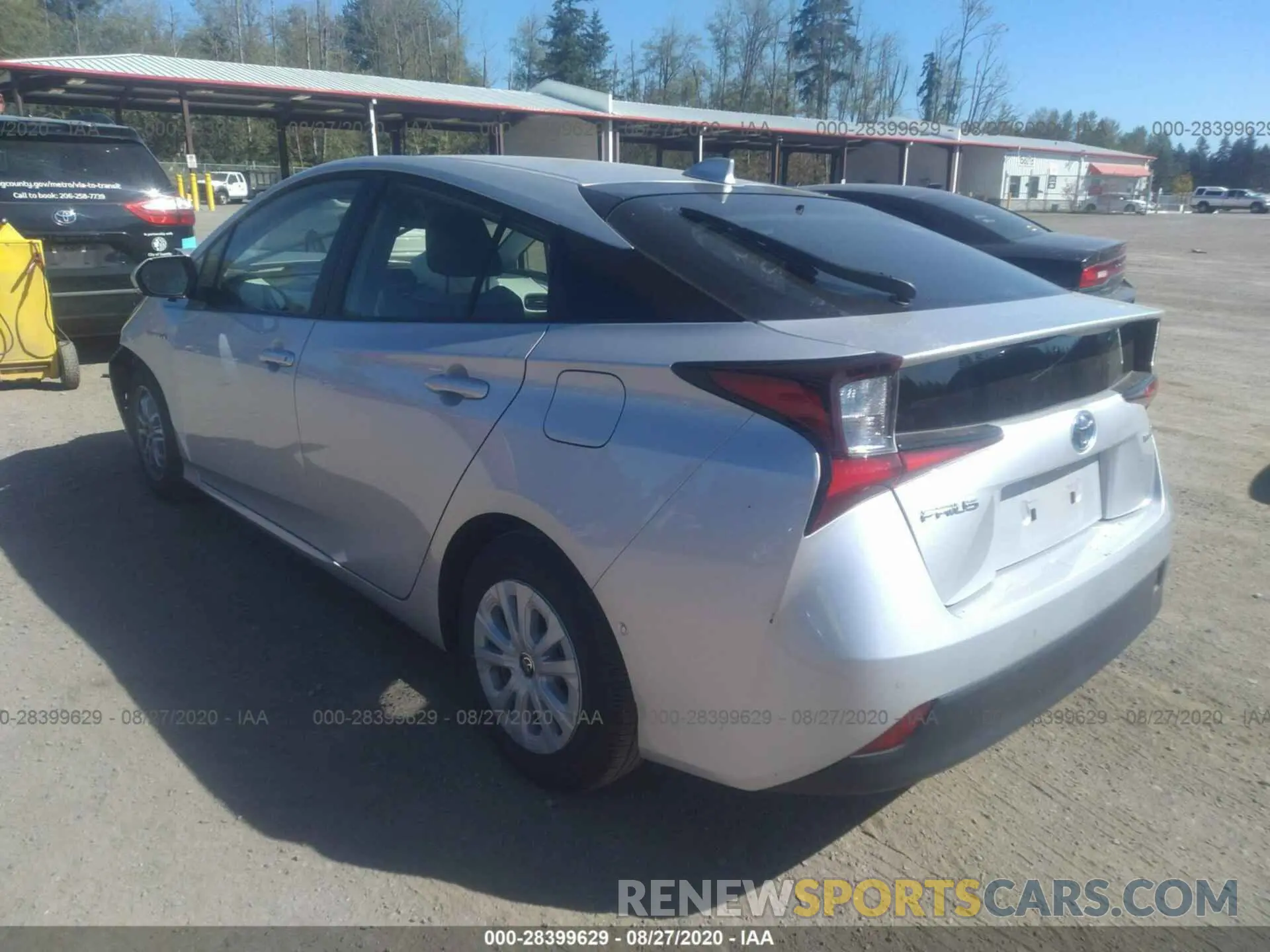 3 Photograph of a damaged car JTDKARFU9L3106308 TOYOTA PRIUS 2020