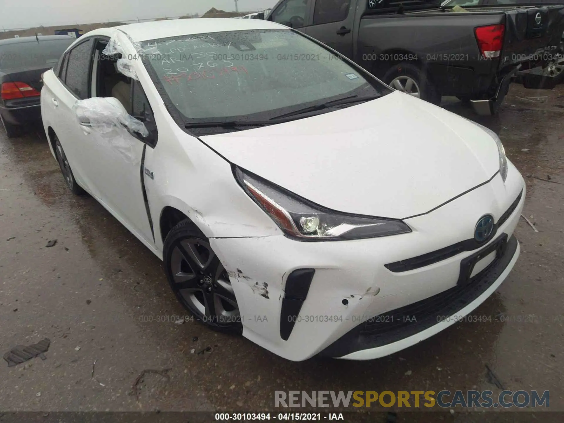 1 Photograph of a damaged car JTDKARFU9L3115221 TOYOTA PRIUS 2020