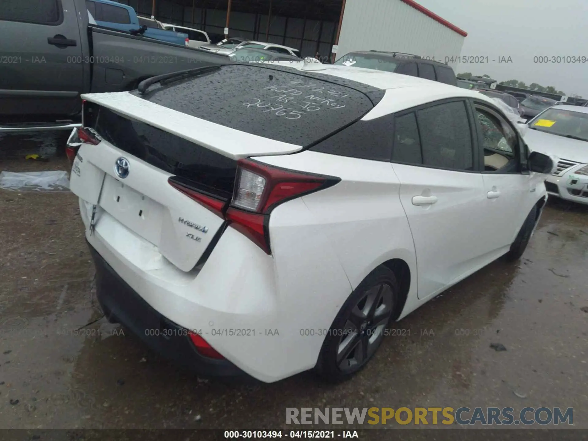 4 Photograph of a damaged car JTDKARFU9L3115221 TOYOTA PRIUS 2020