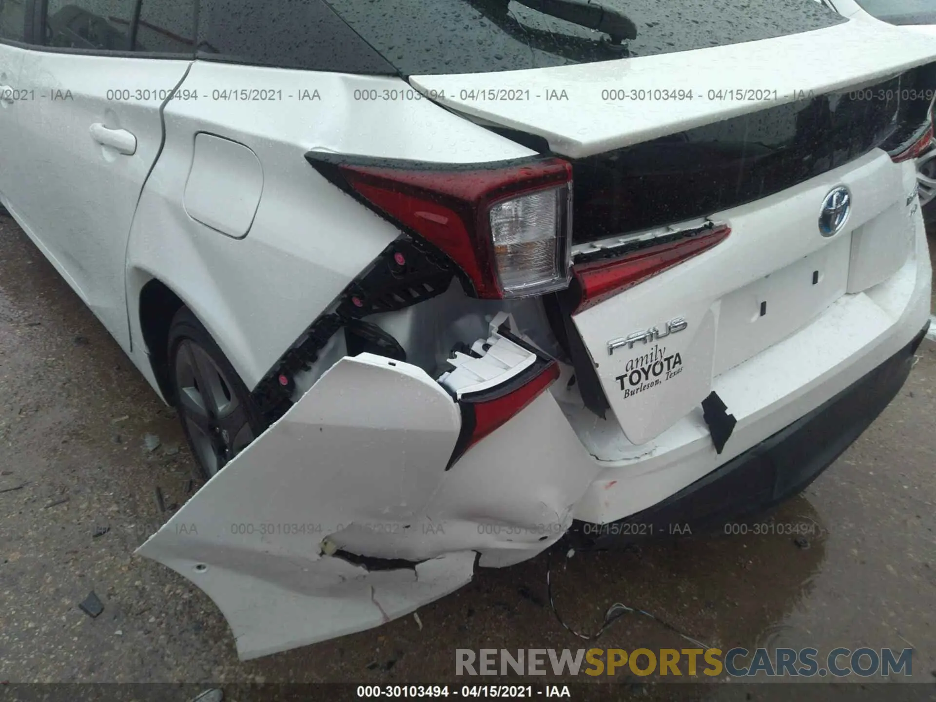 6 Photograph of a damaged car JTDKARFU9L3115221 TOYOTA PRIUS 2020