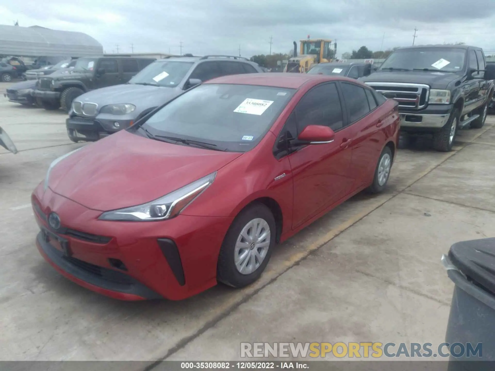 2 Photograph of a damaged car JTDKARFUXL3112361 TOYOTA PRIUS 2020