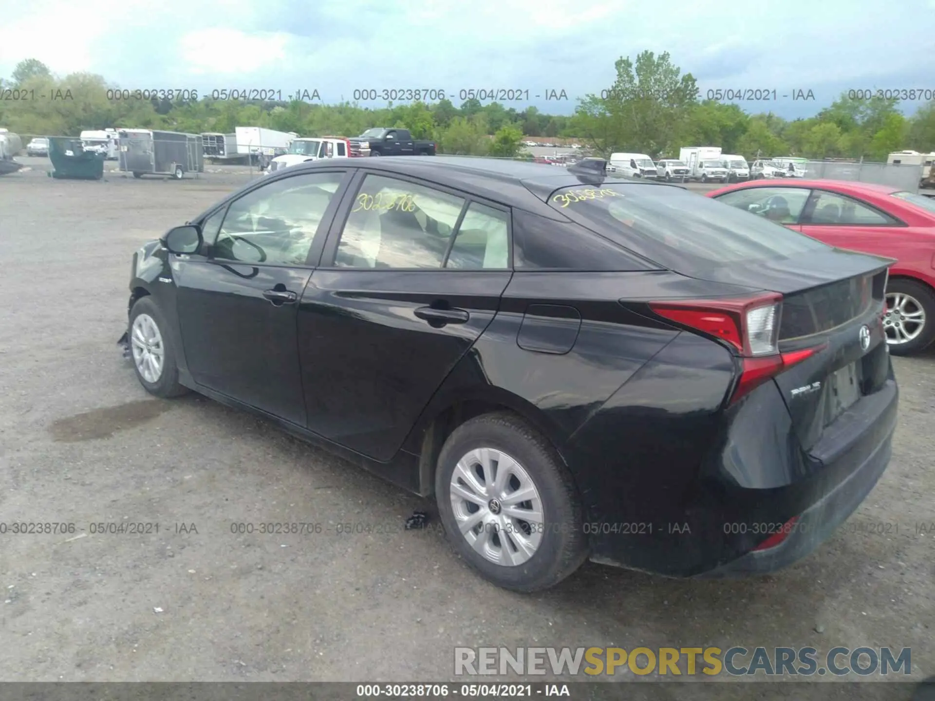 3 Photograph of a damaged car JTDKARFUXL3114224 TOYOTA PRIUS 2020