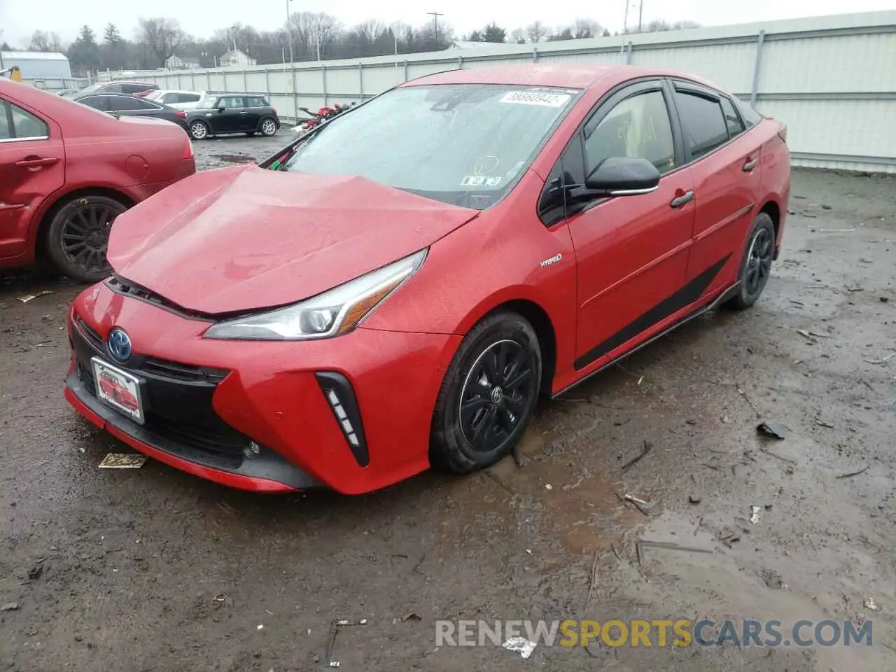 2 Photograph of a damaged car JTDKARFUXL3121089 TOYOTA PRIUS 2020