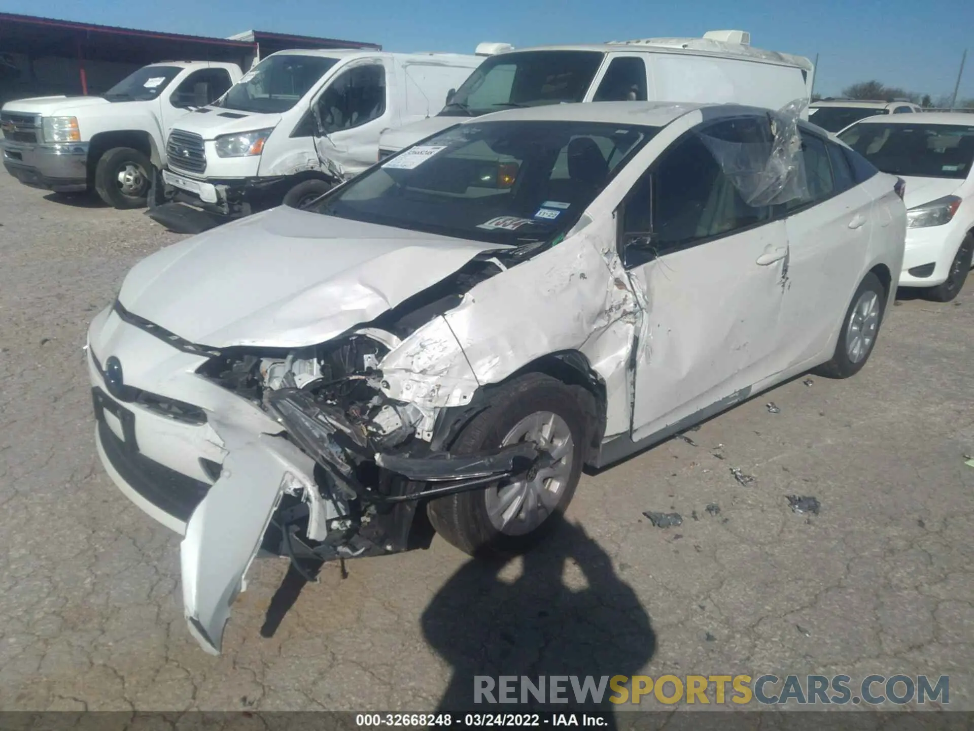 2 Photograph of a damaged car JTDKARFUXL3122906 TOYOTA PRIUS 2020