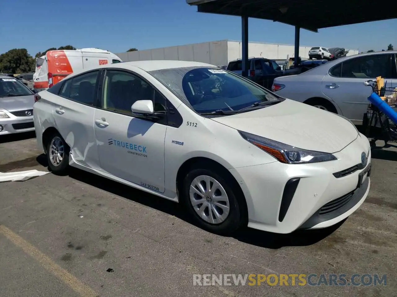 4 Фотография поврежденного автомобиля JTDKARFUXL3125112 TOYOTA PRIUS 2020