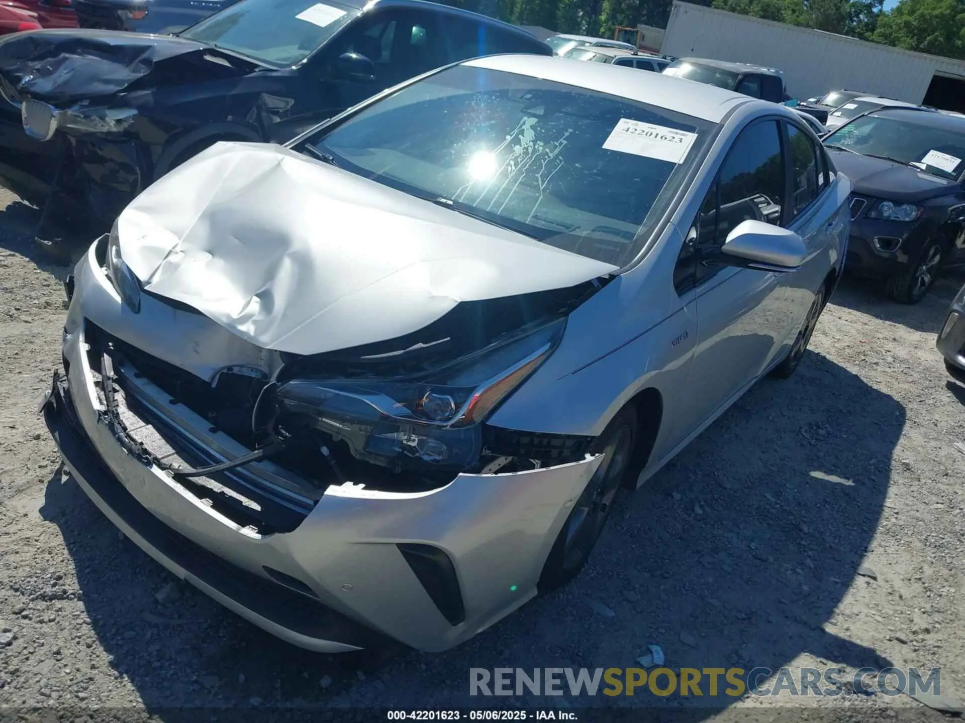 2 Photograph of a damaged car JTDKARFUXL3125434 TOYOTA PRIUS 2020
