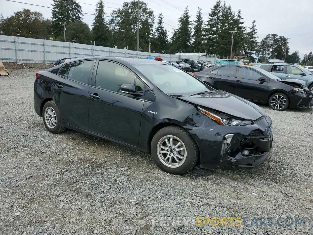4 Photograph of a damaged car JTDL9RFU1L3019662 TOYOTA PRIUS 2020