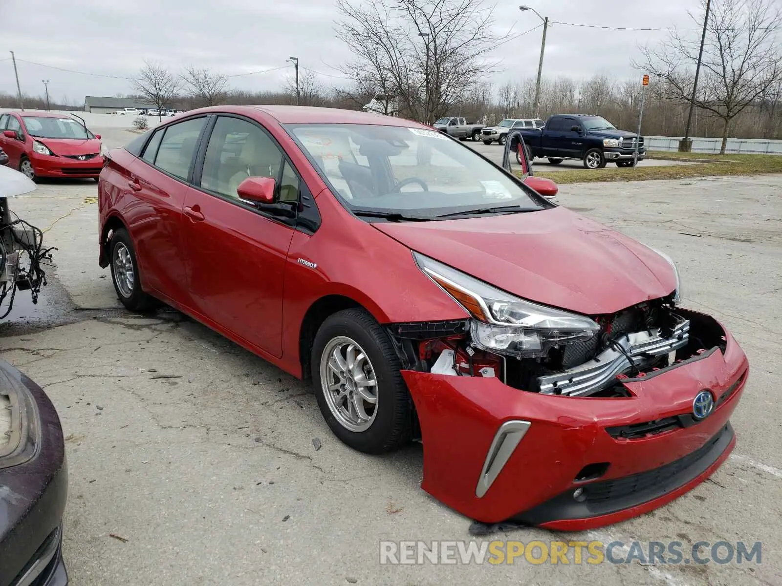 1 Photograph of a damaged car JTDL9RFU6L3017048 TOYOTA PRIUS 2020