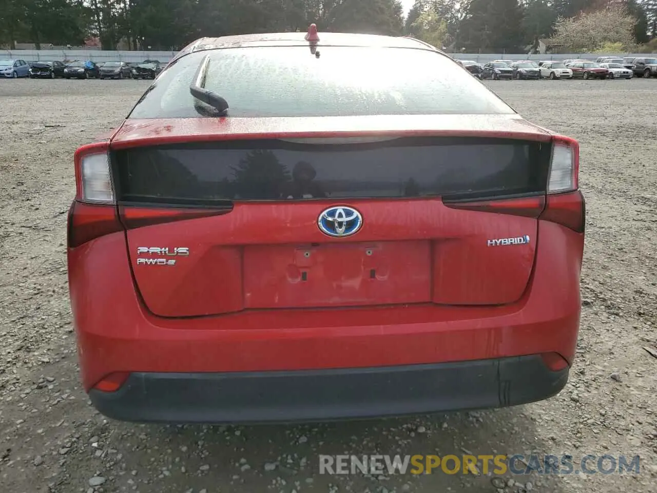 6 Фотография поврежденного автомобиля JTDL9RFU6L3019320 TOYOTA PRIUS 2020