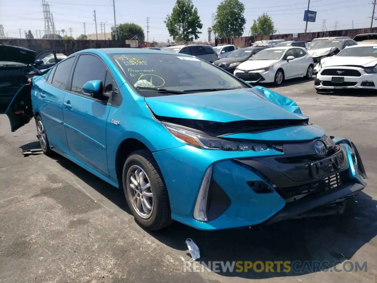 1 Photograph of a damaged car JTDKAMFP0M3167156 TOYOTA PRIUS 2021