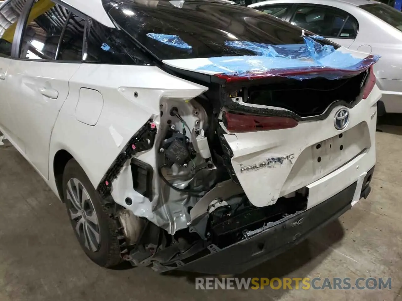 9 Фотография поврежденного автомобиля JTDKAMFP1M3185374 TOYOTA PRIUS 2021