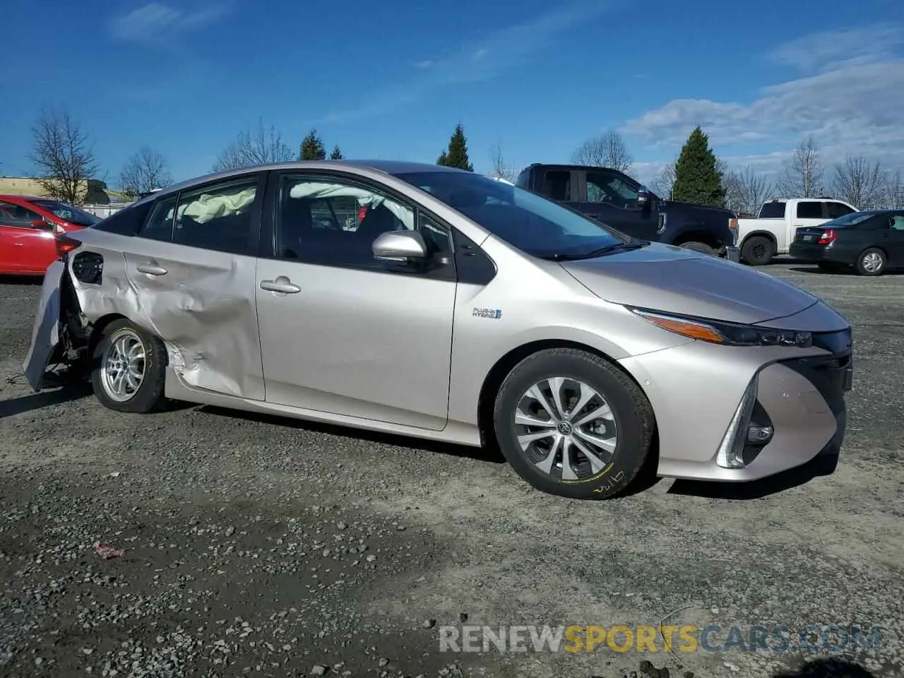 4 Фотография поврежденного автомобиля JTDKAMFP6M3166979 TOYOTA PRIUS 2021