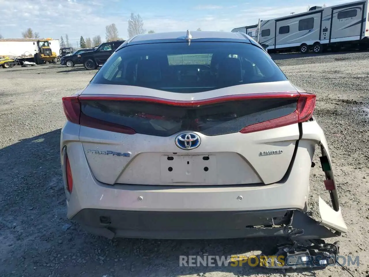 6 Фотография поврежденного автомобиля JTDKAMFP6M3166979 TOYOTA PRIUS 2021