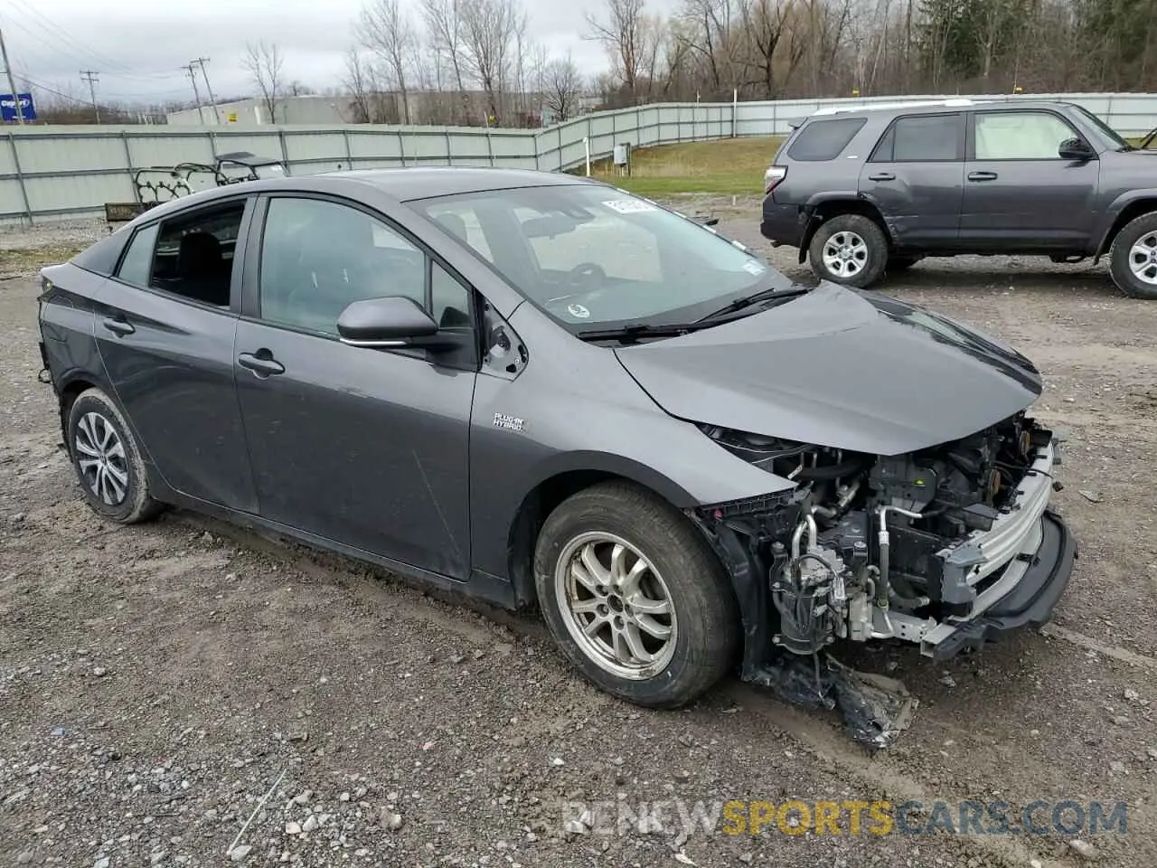 4 Фотография поврежденного автомобиля JTDKAMFP6M3185032 TOYOTA PRIUS 2021