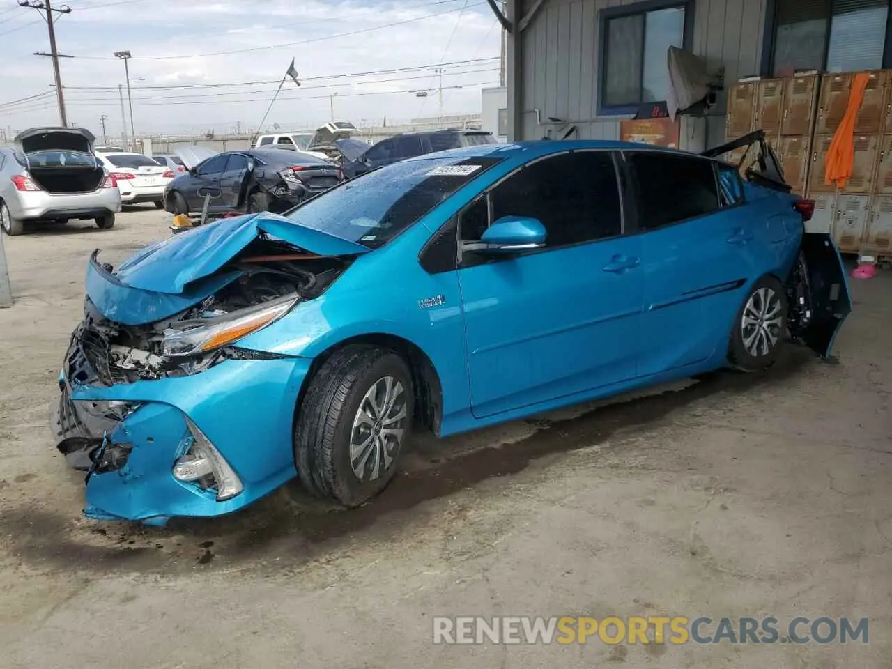 1 Photograph of a damaged car JTDKAMFP7M3191406 TOYOTA PRIUS 2021