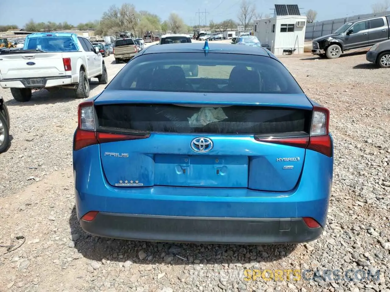 6 Фотография поврежденного автомобиля JTDKAMFU2M3131233 TOYOTA PRIUS 2021