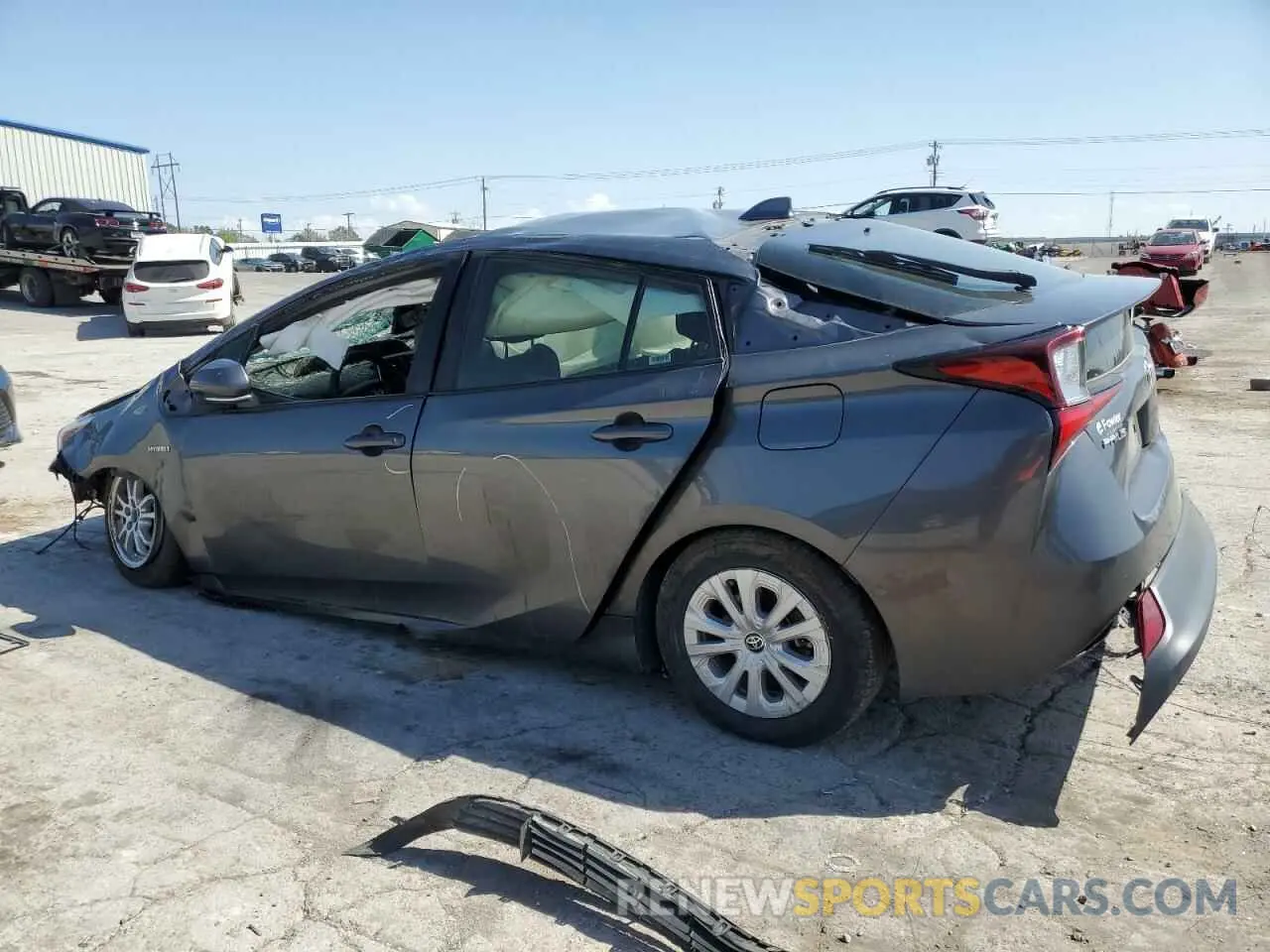 2 Фотография поврежденного автомобиля JTDKAMFU2M3147965 TOYOTA PRIUS 2021