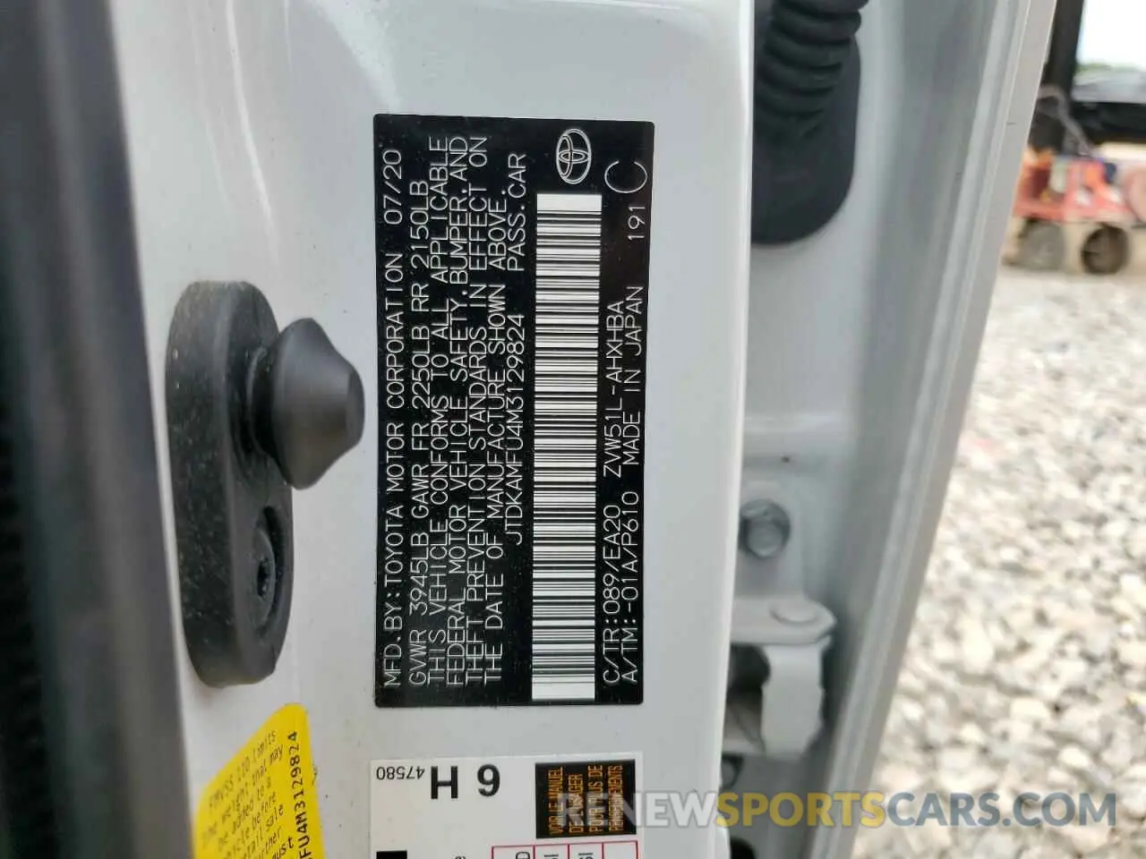 12 Photograph of a damaged car JTDKAMFU4M3129824 TOYOTA PRIUS 2021